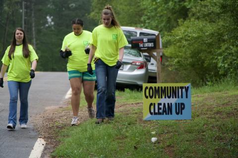 The Georgia Upstate Board of Realtors hosted a Community Clean Up Day Friday on Franklin County Boat Ramp Road. 