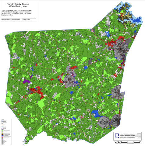 The Franklin County Planning Commission held a public hearing on Thursday to discuss 586 proposed changes to the official zoning map of the Unified Development Code.