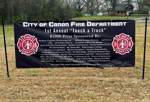 The Canon Fire Department will hold a Touch A Truck Contest Saturday at 42 Brown St. in Canon.