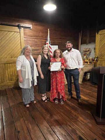 Vivian Young (second from right) was honored as the Lavonia Chamber of Commerce Citizen of the Year during the chamber’s annual Award Dinner Thursday. (Photo courtesy of the Lavonia Chamber of Commerce)