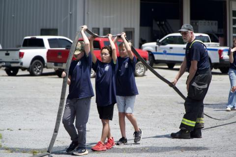 The Carnesville Fire Department held its second annual Junior Firefighter Day Thursday to give 24 fourth and fifth grade students hands-on fire and rescue experience from departments in the area.