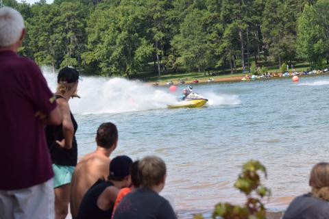 Jet skis and personal water craft sped over the waters of Lake Hartwell Saturday and Sunday, spraying water and thrilling fans during the 2023 Liqui Moly Pro Watercross National Championship Tour stop at Tugaloo State Park. 