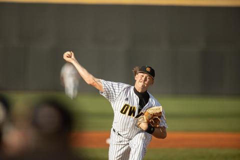 Blake Wehunt had a strong season with the Kennesaw State Owls in 2023 before being drafted by the Boston Red Sox Monday. (Photo courtesy of Kennesaw State University’s www.ksuowls.com)