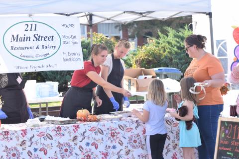Cakes and all kinds of other delicious items were available Saturday at the first Taste of Lavonia event held downtown.