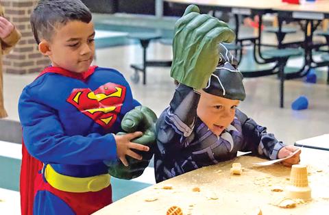 Little Hulks, Supermen and Captain Americas came out to see larger versions of themselves Saturday at Superhero Meet and Play Day at Franklin County High School. 