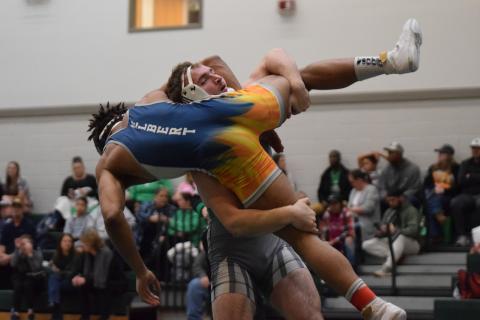 On Nov. 22, Franklin hosted the Lions Thanksgiving Tournament and took first place in the 10-team duals tournament with an undefeated record.