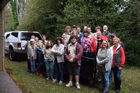 Members of Lavonia Boy Scout Troop 51 and parents helped load boxes filled with food for holiday meals Saturday and delivered them to needy senior citizens and families in Franklin, Hart and Stephens counties. The boxes are part of the Brighter Holidays ministry each year that delivers food boxes at Thanksgiving and Christmas. 