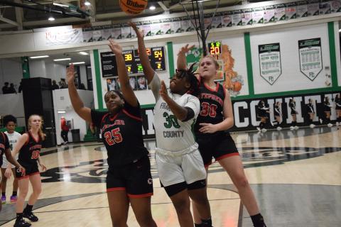 Senior Emyah Strange led Franklin with 25 points Friday against Stephens County.
