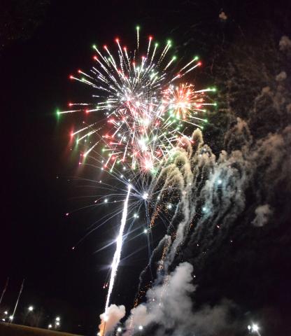 The City of Franklin Springs sponsored fireworks Sunday to celebrate the arrival of the new year.