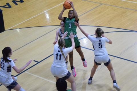 Takiaha Winkfield goes up for a shot against White County Friday in the second round of the state tournament in Cleveland. (Photo by Scoggins)