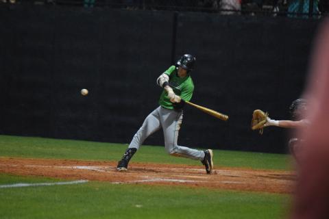 Ty Peeples swings at a pitch in a game earlier this season against Madison County.