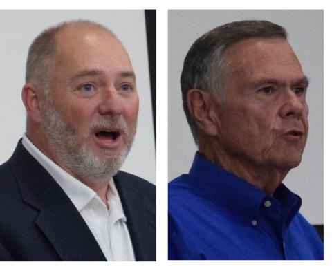 Jason Oliver (left) is challenging incumbent Gary Minyard for the Post 1 seat on the Franklin County Board of Education.