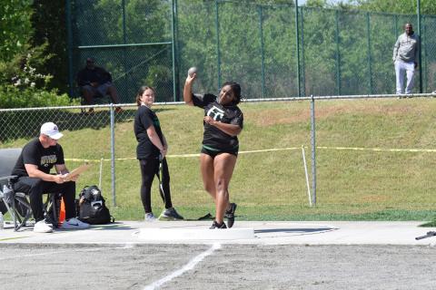 Saniya Heard placed in shot put and discus at the state track meet.