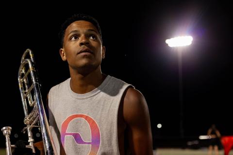 Eli Henry, an FCHS graduate, is spending the summer as a member of the Sacremento Mandarins drum and bugle corps ensemble competing in Drum Corps International competitions across the country. (Photos courtesy of Eli Henry)