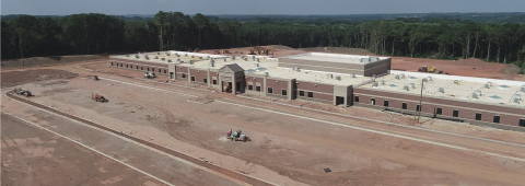 Contractors hope to soon get started with paving the parking lots at the new South Franklin Elementary School. (Photos courtesy of Franklin County School System)
