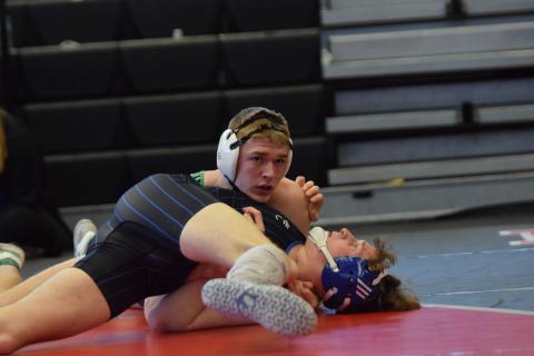 Seniors Will Ballenger (above) and Jonah Burger will be key contributors to the Franklin County Lions’ wrestling program this season.