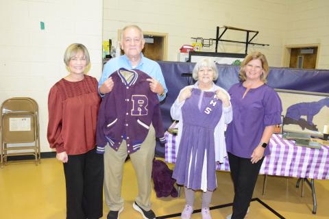 ROYSTON – More than 100 past and current students and faculty members attended the Panther Walk at the old Royston Elementary School Sunday. Everyone who has ever attended elementary or high school in Royston was invited to wander the halls one last time, chat with old classmates and teachers and to find their picture in old yearbooks. History was on display, including the Royston High School letterman jacket of Ed Burton and the cheerleading outfit of Sherry Eason. These items, along with other memorabilia
