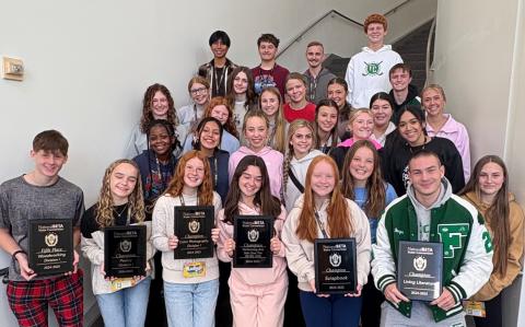 Twenty-nine Franklin County High School Beta Club members (top photo) attended and competed in the State Beta Convention last week in Savannah.