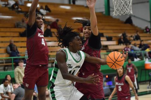 Mylan Roebuck goes for a layup against Westside, S.C., Saturday in the FCA I-85 Battleground Showcase at FCHS. (Photos by Scoggins)
