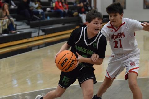 The Franklin County Middle School Cub and Lady Cub basketball teams began play Saturday in the NEGIAA tournaments being hosted by Hart County. Among those in action Saturday for FCMS was seventh-grade Cub Lawson McFarlin.
