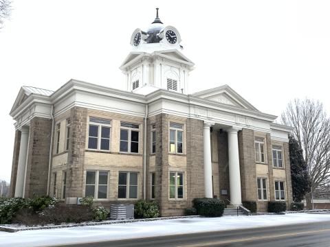A winter storm Tuesday left snow around Franklin County and icy conditions on roads, leading to closures and delays on Wednesday.  (Photo by Eavenson)