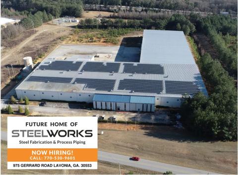The Franklin County Industrial Building Authority announced last week that SteelWorks of Gainesville will relocate to the former Latexco building on Gerrard Road in Lavonia. (Photo illustration courtesy of the Franklin County Industrial Building Authority)