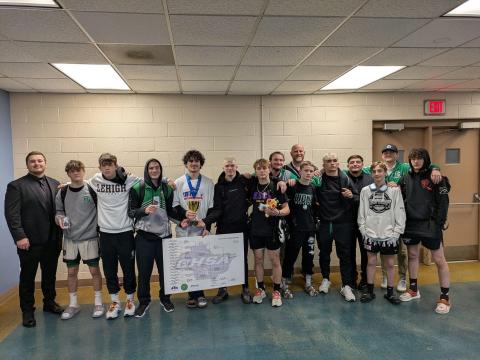The Frankli County Lions finished third as a team, their highest finish in school history, at the state wrestling tournament last week in Macon. Along the way, Franklin County had one state champion, three third-place finishers, two fourth-place finishers and one sixth-place finisher. Freshman Hannah Crowe also placed fourth to become the highest-finishing female wrestler in program history.