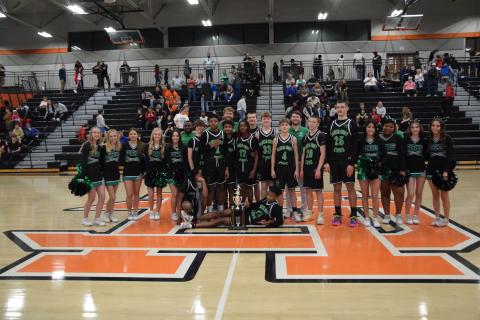 The Franklin County Middle School eighth grade boys’ team won the region championship in tournament finals in Hartwell. 