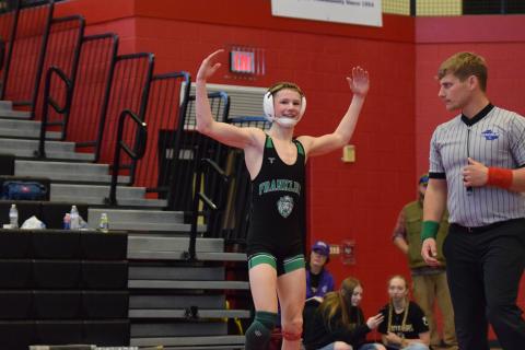 The Franklin County High School wrestling team – including Aden Pirkle – claimed seven area championships in tournaments in Toccoa.