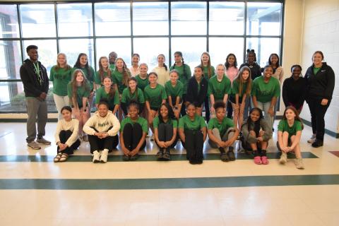 The Franklin County Middle School Lady Cubs track team was honored Friday with a special breakfast to celebrate its NEGIAA region championship