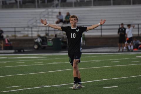 Lion Eli Cooling broke the single-season school scoring record. After three goals at Seneca, S.C., Tuesday, Cooling now has 21 goals this season.