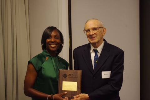 Franklin County High School’s Ann Bowman (left) was recently named High School Chemistry Teacher of the Year by the Northeast Georgia Section of the American Chemical Society. The award was presented at a banquet April 25 in Athens.