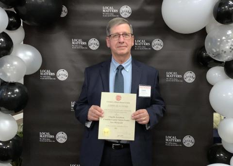 Franklin County Citizen Leader Staff Writer Charlie Eavenson won first place for News Photograph and second place for serious column in the Georgia Press Association’s Better Newspaper Contest.