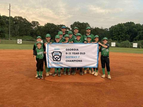 Franklin County Little League’s 9-11 All-Star team won the District 7 championship and will begin play in the state tournament July 5. Team members are Christopher McLendon, Dank Crane, Karson Adams, Will Oliver, Gavin Harris, Hayden Harvey, Greyson Stovall, Wyatt Veal, Rhett Davison, Brentley Hewatt and Teller Cabe. Cody Oliver is the team’s manager, and Galen Adams and Will Cabe are coaches.