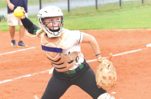 Senior Keely Emmons will help lead the Lady Lions from her catching position in 2025.
