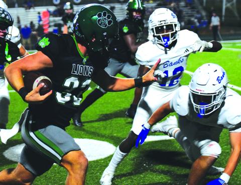 Franklin County quarterback Keyes Harbin will lead the Franklin County Lions to Westminster, S.C., to face the West-Oak Warriors Friday night.