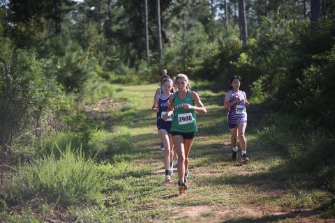 Myla Stratton competed for Franklin County at the Bulldog Classic Cross Country Meet last week in Hartwell. (Photo courtesy of Bo Underwood of The Elberton Star)