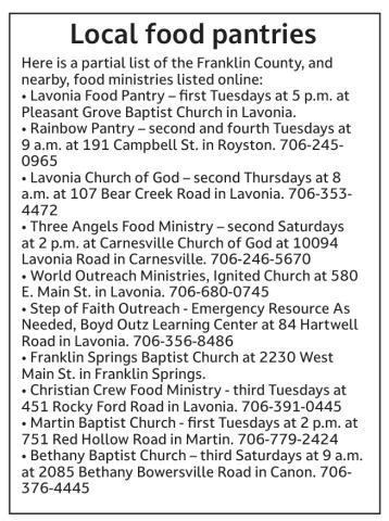 Due to the continuing federal government shutdown, about 4,000 Franklin County residents and about 1,900 households who depend on their Supplemental Nutrition Assistance Program (SNAP) funds for food purchases could face a loss of those benefits starting Nov. 1.  Nearly 20 local food pantries and ministries in and around Franklin County are working to stock up on extra supplies to help fill the gap.