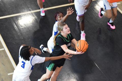 Chloe McFarlin helped lead the Franklin County Lady Lions in a strong showing in the 2025 McDonald’s Shootout in Hartwell. (Photo by Shane Scoggins)