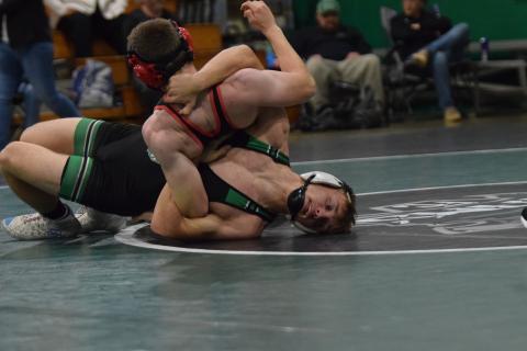 The Franklin County Lion wrestling team – led in part by Josh Baughcum – won the FC Turkey Duals tournament Nov. 26 at the Wrestling Gym on Busha Road in Carnesville.