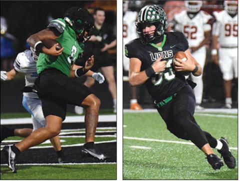 D.J. Appleby (left) and Keyes Harbin (right) were among the Franklin County Lions named to the All-Region 8AA football team.