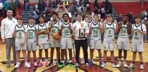 The Franklin County Middle School eighth grade Cubs won the NEGIAA region championship Thursday with a victory over Stephens County at Madison County Middle School in Comer. The victory capped off an undefeated season for the Cubs. (Photo by Shane Scoggins)
