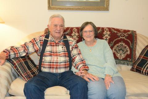 Bill and Carole Stewart of Royston celebrated 69 years of marriage in December. The couple began dating at Norcross High School more than 70 years ago. (Photo by Charlie Eavenson)