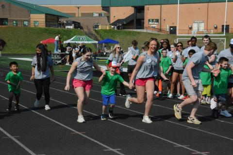 CARNESVILLE – The annual Franklin County Special Olympics was held Thursday at Jeff Davis Field at Ed Bryant Stadium. The special athletes were the stars and focus of the day, as they competed in events with the help of their Buddies from Franklin County High School. For more photos from the day, see Page 11A. (Photo by Charlie Eavenson)