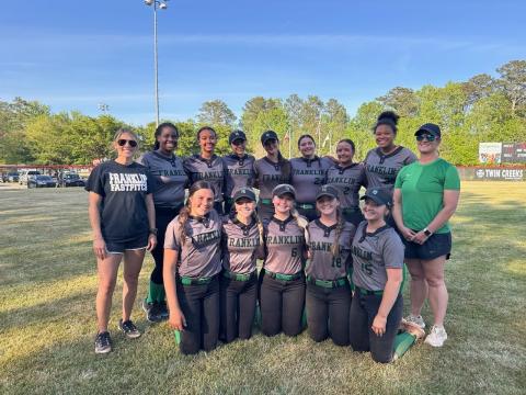 Members of the Franklin County Lady Lion slow-pitch softball team are seniors Keely Emmons and Hayden McGee; juniors Cheyenne Bennett, Willow Morgan, Ella Kinder and Gabby Forester; sophomores Hannah Horne, Rylee Gibson, Asia Cunningham and Bella Burgess; and freshmen Brailey Randall, Baylor King and Kiko Niccum. The team is coached by Cherokee Bell and Kendsey Chappelear.