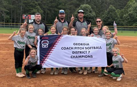 The Franklin Little League Coach Pitch Softball team went undefeated to win the District 7 Championship Sunday in Elberton.