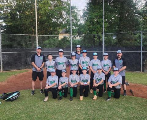 Members of the team are Deegan Anglin, Davis Dutton, Emmett Delozier, Bryce Finger, Nolan Foster, Hudson Griffin, Bennett Grizzle, Drew Hall, Matthew Kennedy, Grayson Cole, Logan Taylor and Chance Thornton. (Photo courtesy of Franklin County Little League)