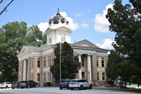 Franklin County commissioners approved nearly $49,000 in repairs and painting for the clock tower at the historic Franklin County Courthouse.