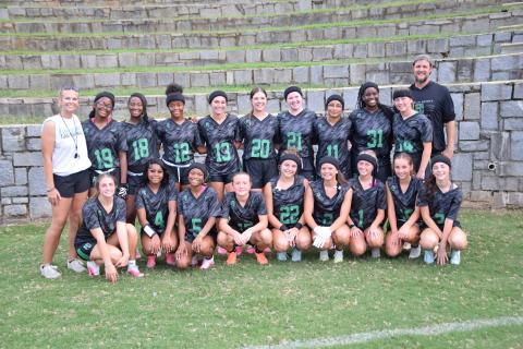 The Franklin County Lady Lion flag football team’s members are Britton Dove, Khloe Kelly, Chloe Schnider, Nykia Johnson, Zy Merrit, Bryleigh White, Lu Prez Ruiz, Desmariah Johnson, Myla Stratton, Palmer Law, Kate Finger, Allie Duncan, Shanyiah Oglesby, Jyhia Sturghill, Elizabeth Stratton, Autumn Rich, Lille McGee and Asia Cunningham. The team is coached by Head Coach Bailee Breedlove and Assistant Tyler Matthews.