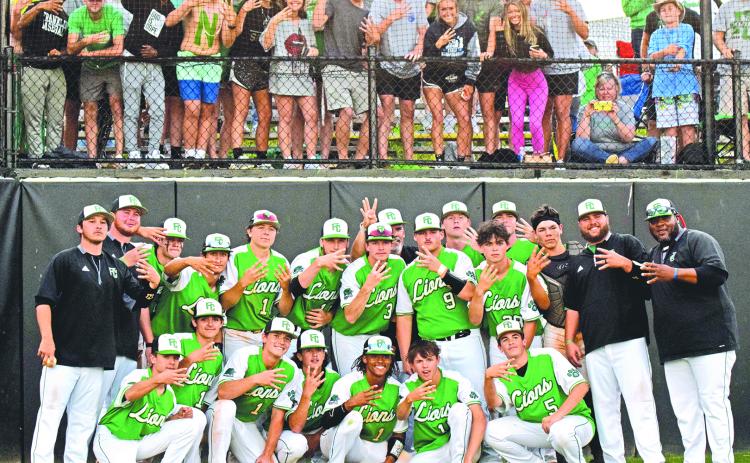 The Franklin County Lions baseball team will play Saturday in the semifinals of the state Class AAA baseball playoffs against Appling County. The Lions will host a doubleheader, with the first game beginning at 5 p.m.